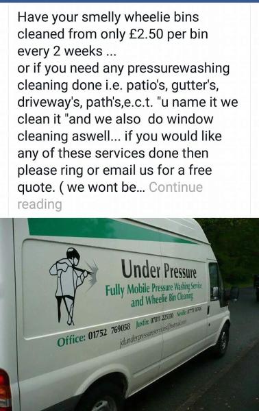 Underpressure Wheelie Bin Cleaning and Pressure Washing Services