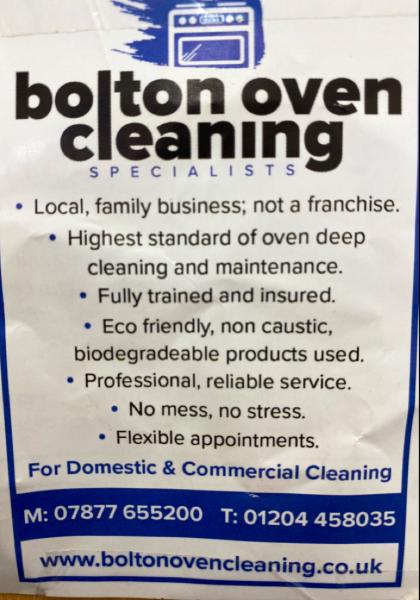 Bolton Oven Cleaning