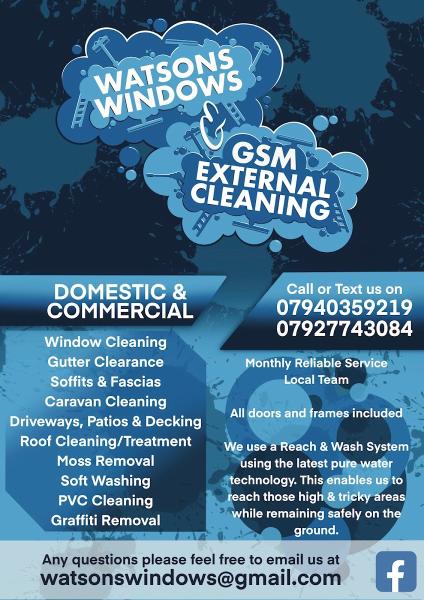 Watsons Windows & GSM External Cleaning Services