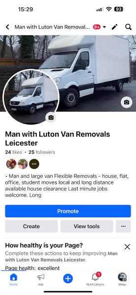 Man With Luton van Removals Leicester