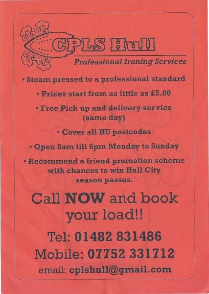 Cpls Hull Professional Ironing Services