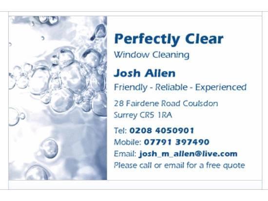 Perfectly Clear Window Cleaning