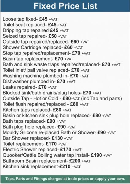 Fixed Price Plumbing