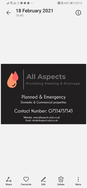 All Aspects Plumbing Heating & Drainage