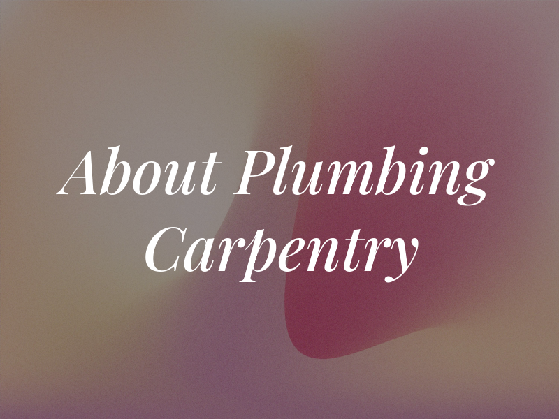 1st About Plumbing and Carpentry