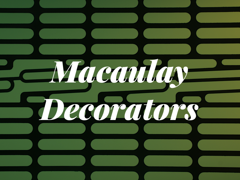 Macaulay Decorators