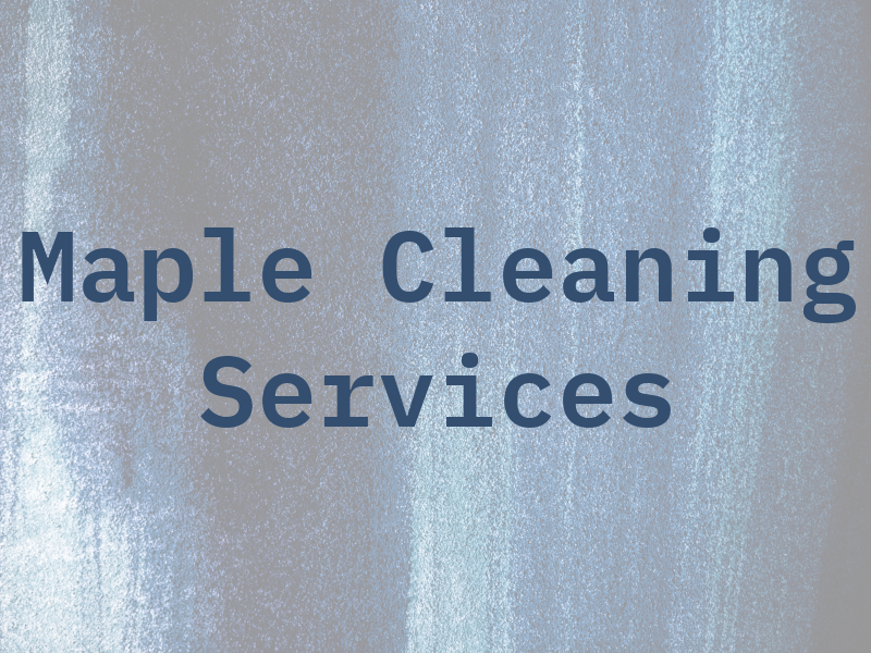Maple Cleaning Services Ltd