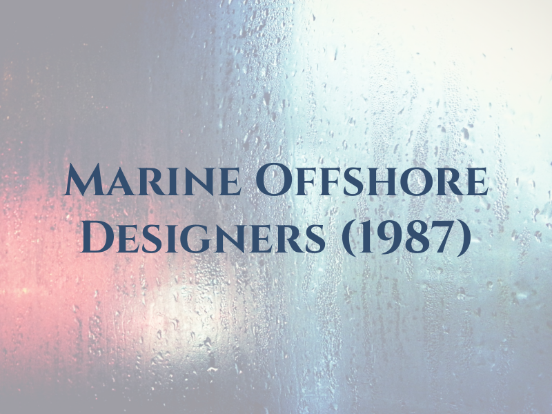 Marine Offshore Designers (1987) Ltd