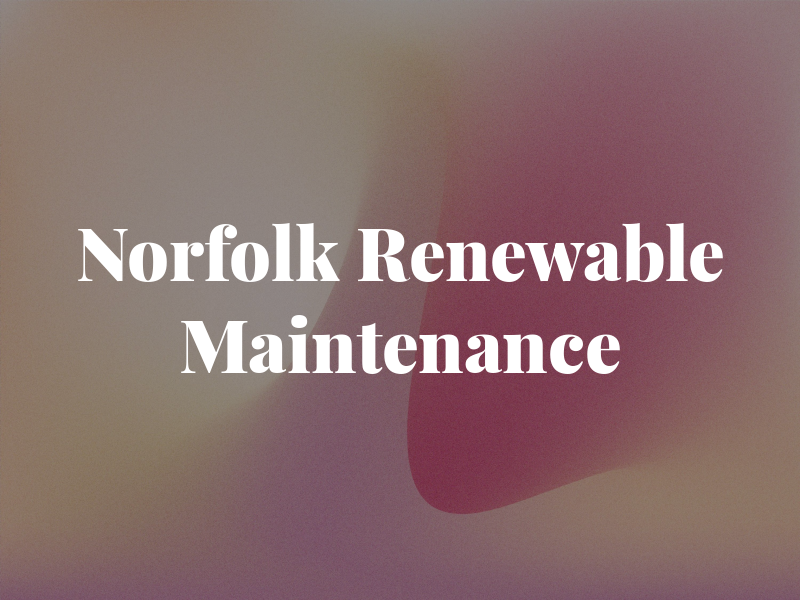 Norfolk Renewable Maintenance Ltd