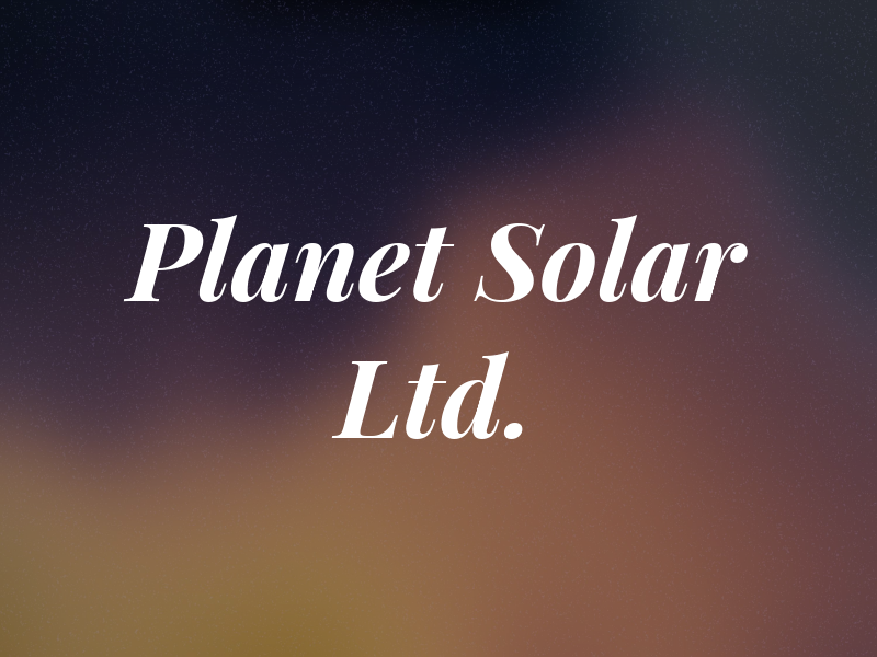 One Planet Solar Ltd.