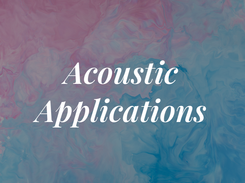 Acoustic Applications
