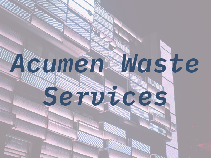 Acumen Waste Services Ltd