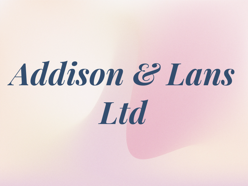Addison & Lans Ltd