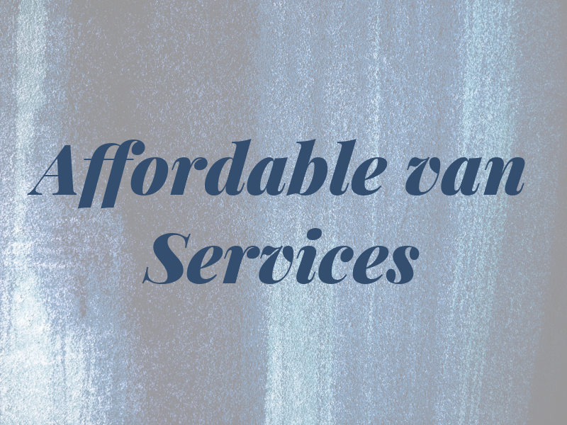 Affordable van Services