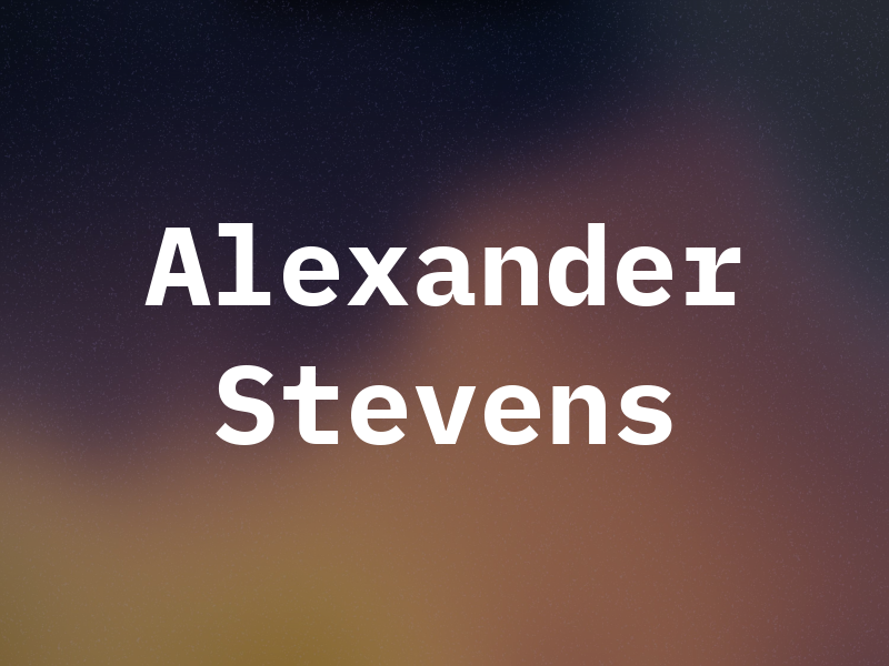 Alexander Stevens