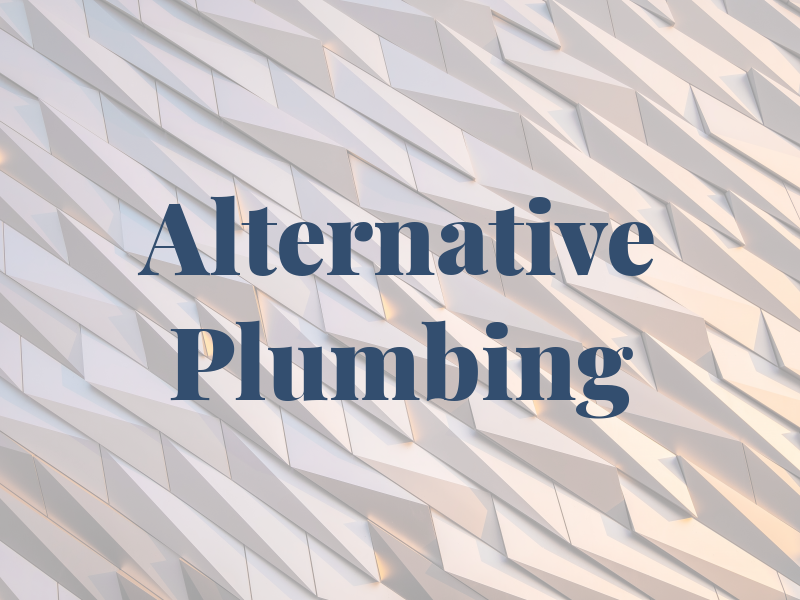 Alternative Plumbing
