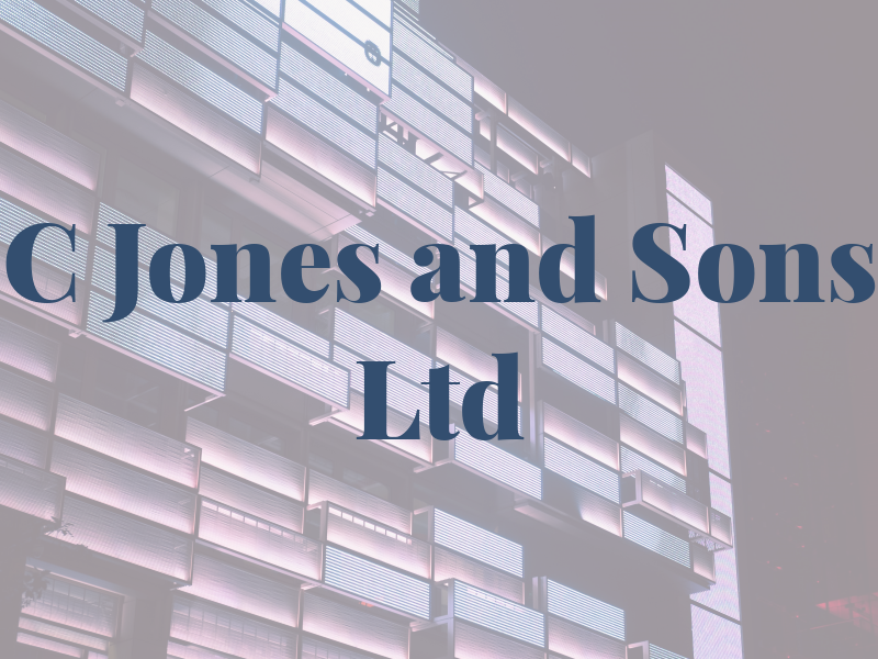 C Jones and Sons Ltd