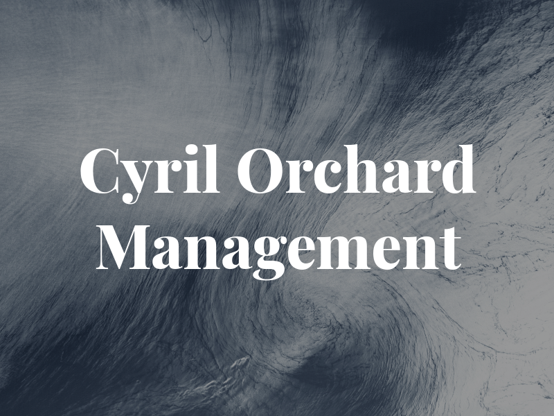 Cyril Orchard Management Ltd