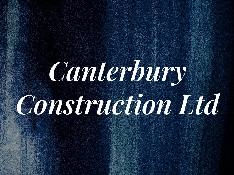 Canterbury Construction Ltd
