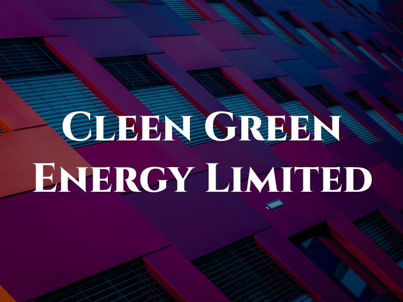 Cleen Green Energy Limited
