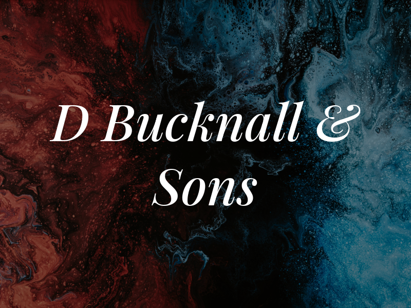 D Bucknall & Sons