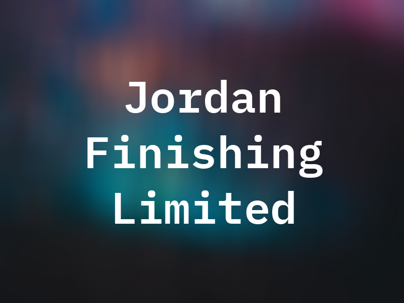 D R Jordan R C Finishing Limited