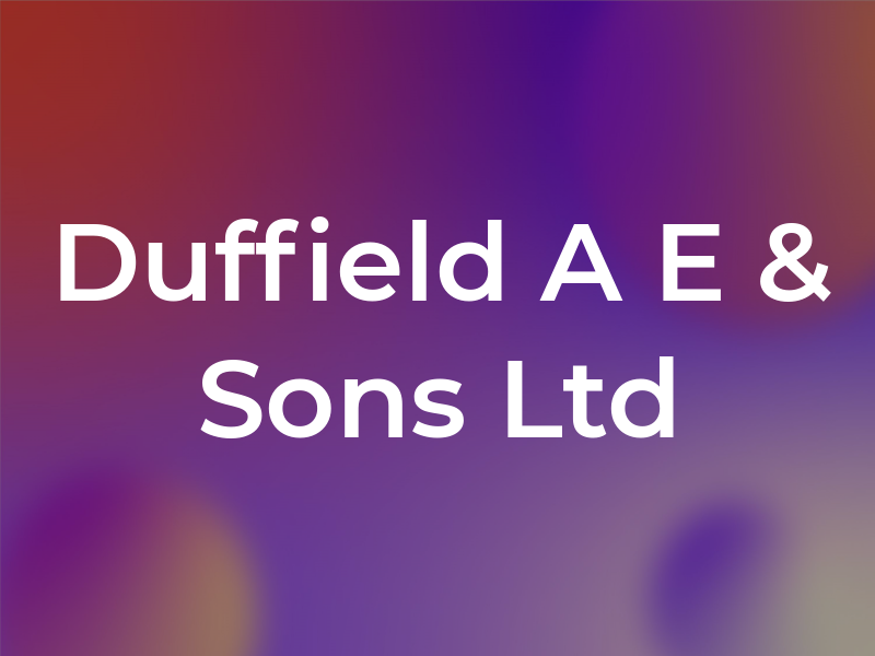 Duffield A E & Sons Ltd