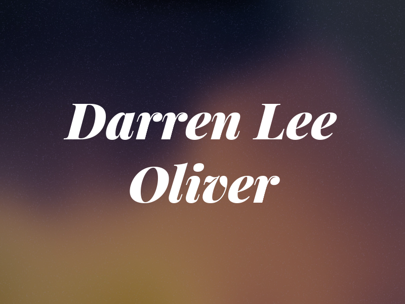 Darren Lee Oliver