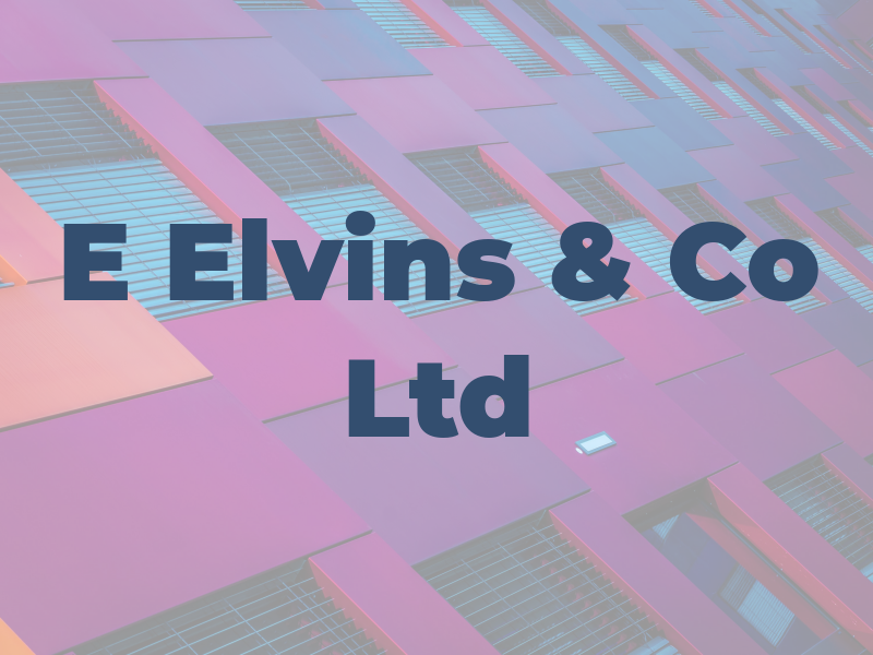 E Elvins & Co Ltd