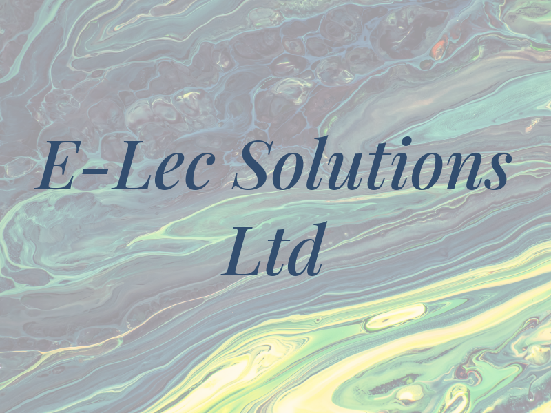 E-Lec Solutions Ltd