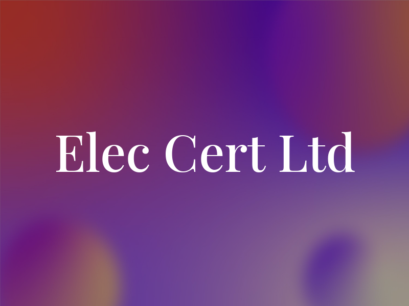 Elec Cert Ltd