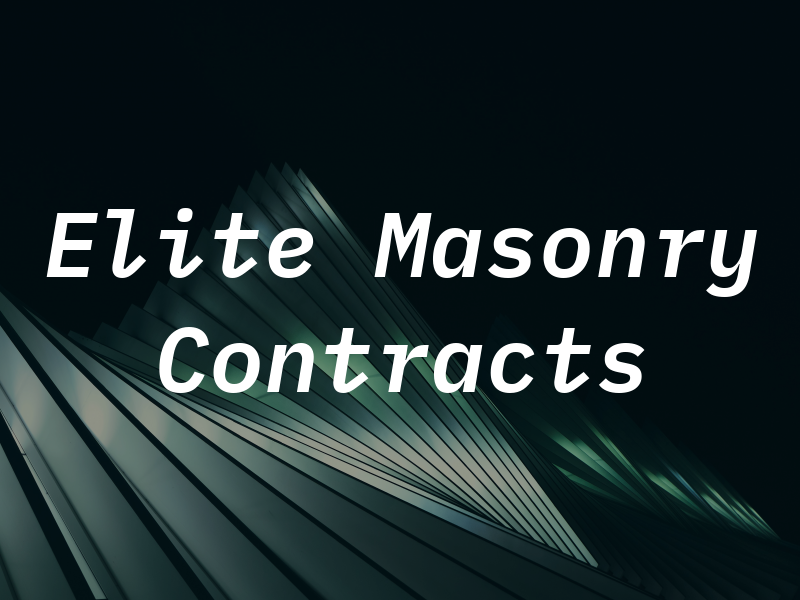 Elite Masonry Contracts Ltd