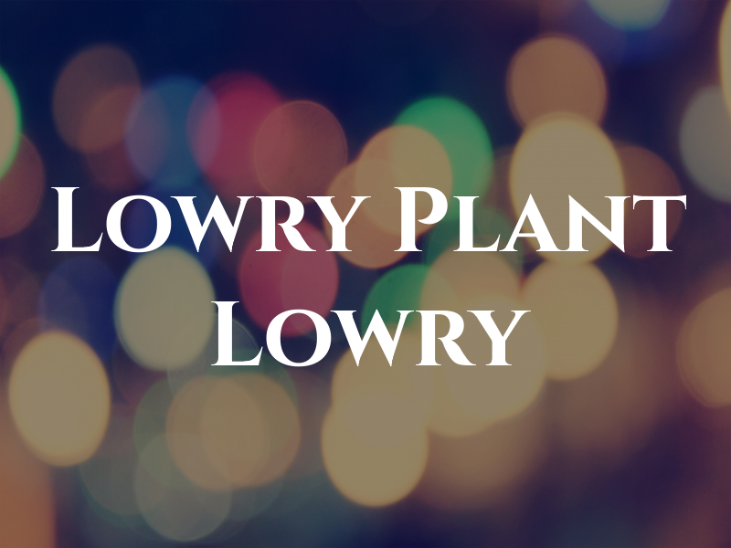 FK Lowry Plant Ltd & FK Lowry Ltd