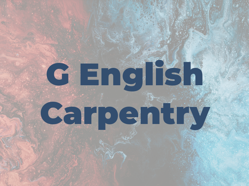 G English Carpentry