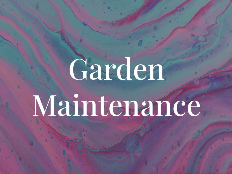 Garden Maintenance
