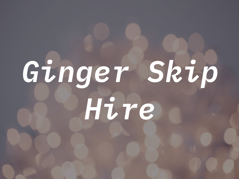 Ginger Skip Hire