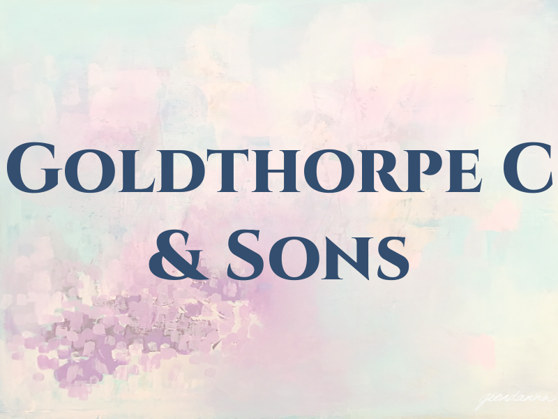 Goldthorpe C & Sons