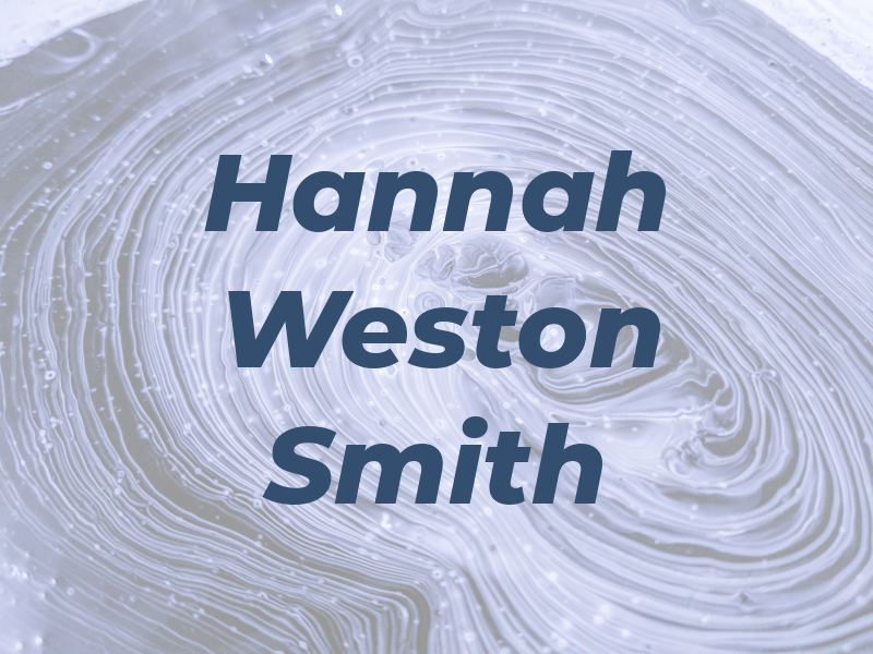 Hannah Weston Smith