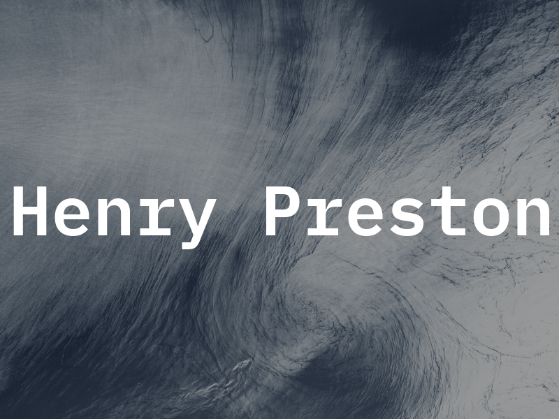 Henry Preston