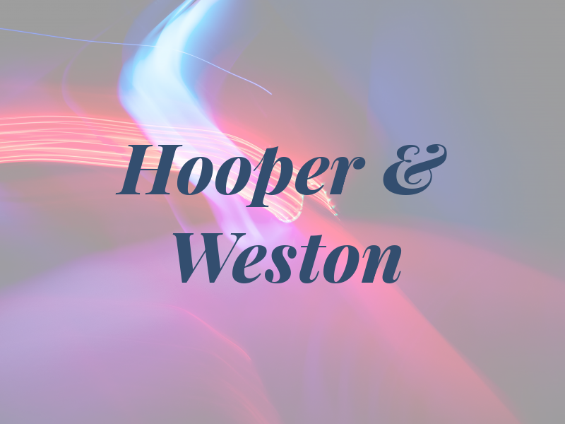 Hooper & Weston