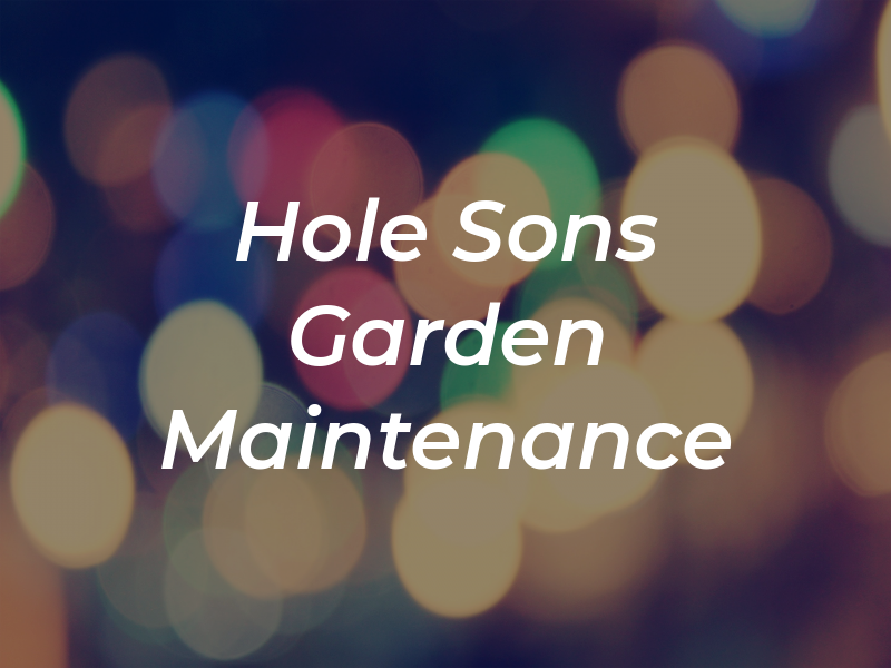 Kj Hole and Sons Garden Maintenance