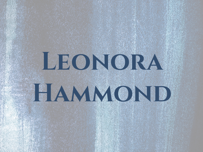Leonora Hammond