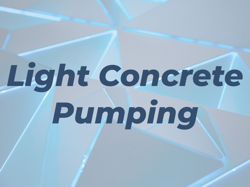 Light Concrete Pumping UK