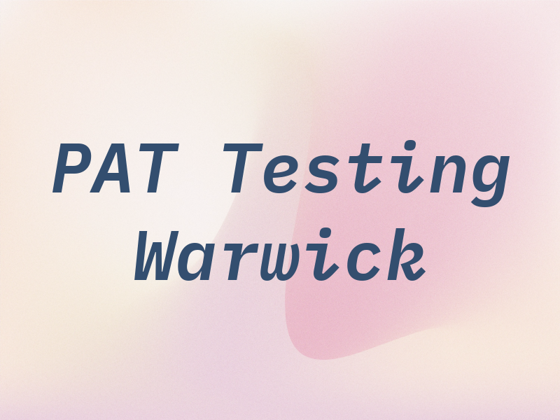 PAT Testing Warwick