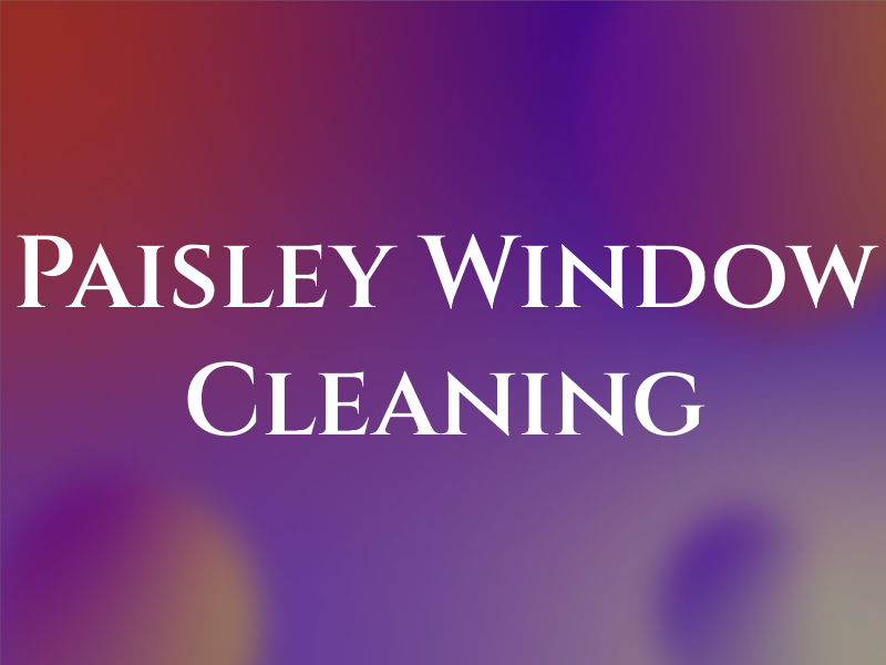 Paisley Window Cleaning