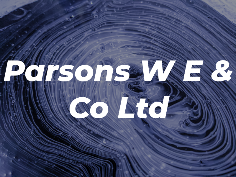 Parsons W E & Co Ltd