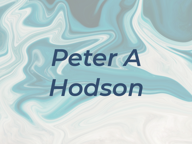 Peter A Hodson