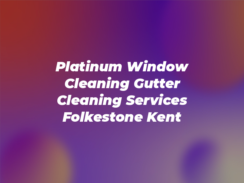 Platinum Window Cleaning Gutter Cleaning Services Folkestone Kent