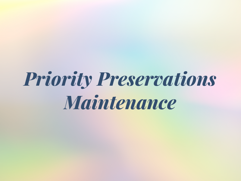 Priority Preservations & Maintenance Ltd