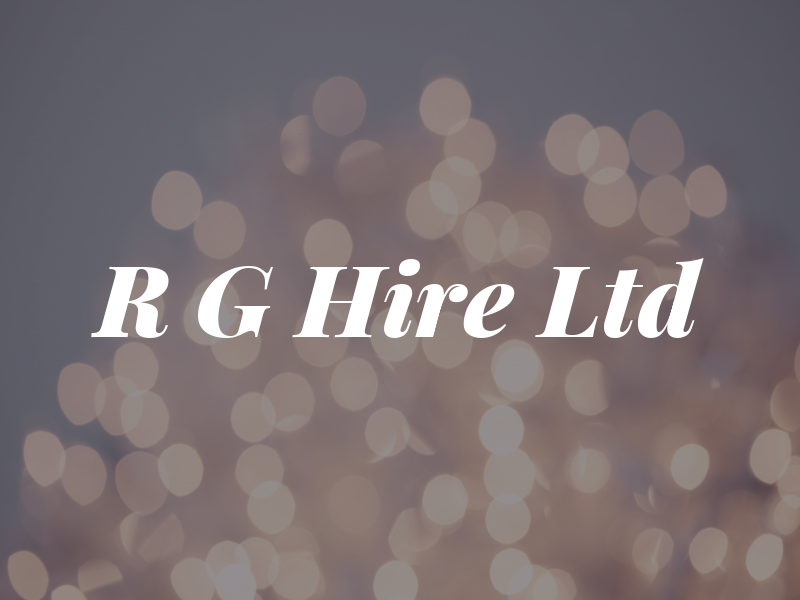 R G Hire Ltd